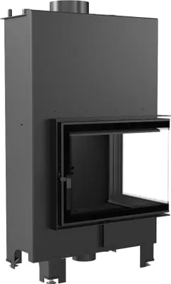 Produktbild von Wasserführender Kamineinsatz KRATKI MBZ rechts 13 kW Ø 200 schwarz Verkleidung