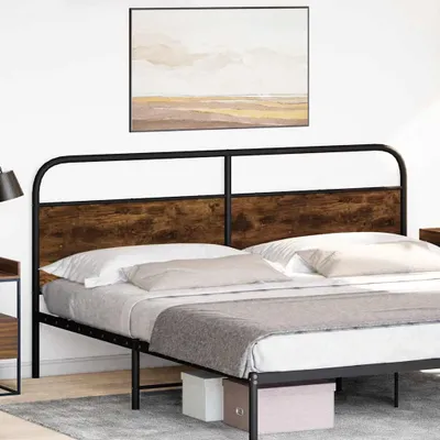 Produktbild von vidaXL Ersatz-Kopfteil Räuchereiche 180 cm Stahl und Holzwerkstoff
