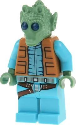 Produktbild von 1x Lego Minifigur Star Wars Episoe 4/5/6 Greedo nougat Weste Gürtel 75052 sw0553