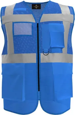 Produktbild von Korntex KXEXQ | Multifunkitons-Warnweste Mesh Multifunction Vest - Farbe: Blue - Größe: L