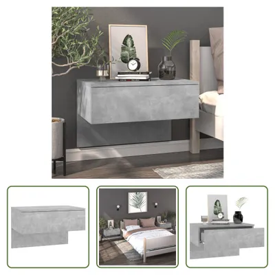 Produktbild von The Living Store Wand-Nachttisch Betongrau