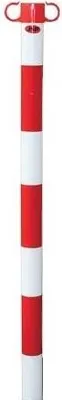 Image de Road-Post-Wc Poteau D'avertissement Blanc-Rouge
