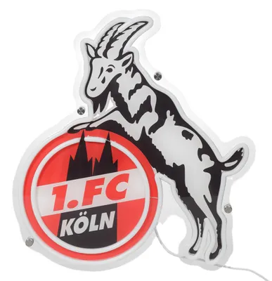Produktbild von 1. FC Köln LED-Neonlicht Logo, dimmbar, USB-betrieben, ca. 38 x 42 cm