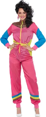 Image de Smiffys - Costume de ski "80s" - Femme SM2428 (XL) (Rose/Coloré)
