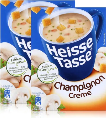 Produktbild von Heisse Tasse Champignon Creme 3 Beutel á 14g Tassensuppe (2er Pack)