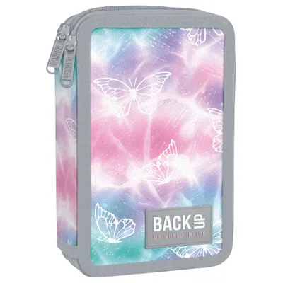 Zdjęcie produktu dla BackUp, Piórnik dwukomorowy z wyposażeniem Pastelowa Magia, 1 sztuka
