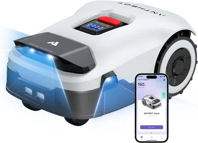Produktbild von ANTHBOT KI Mähroboter ohne Begrenzungskabel Max. 1500m², RTK+4-Kamera-Vision, Rasenmäher Roboter, KI Auto Kartierung,Igelschutz, Genie 800