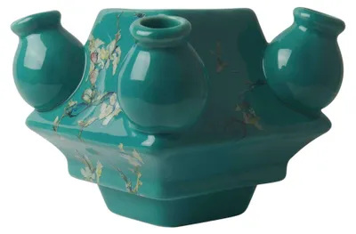 Obrázok produktu pre Heinen Delfts Blauw – Váza s tulipánmi, séria „Stapelgekte“ – Van Gogh – Stredná časť – 10 cm