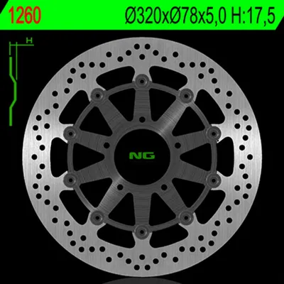 Image de NG BRAKES Bremsscheibe schwimmend rund
