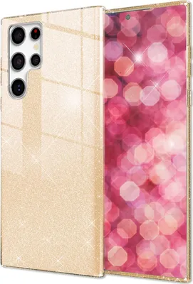 Image de Housse hybride pailletée NALIA pour Samsung Galaxy S24 Ultra Housse, Housse de protection pailletée brillante avec silicone renforcé or