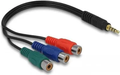 Imagen del producto de Delock 62499 DELOCK Videokabel 1x 3,5mm Klinke -> 3x Cinch St/Bu 0