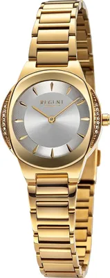 Produktbild von Regent Metall Damen Uhr Armbanduhr Quarz gold Metallarmband D2URF1490