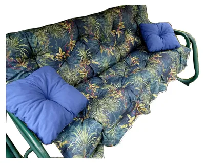 Produktbild von Sitzauflage für Gartenbank | 4-teiliges Kissenset für Schaukelbänke | Auflagen für Gartenbänke | Auflage für Hollywoodschaukel 175 cm