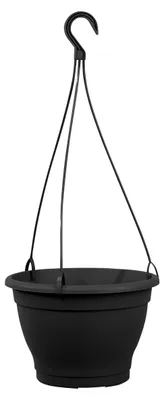 Produktbild von Blumenampel Lea, Hängeblumentopf aus Kunststoff in Anthrazit, Ø 25 cm