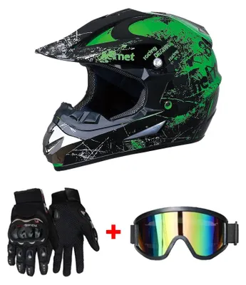 Produktbild von Vollgesichts-Motorradhelm, leicht, aerodynamisches Design, armeegrün-a, XL