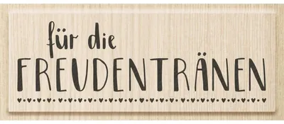 Produktbild von Heyda Holzstempel Freudentränen 3.5 x 9.1 cm Bastelstempel Scrapbooking