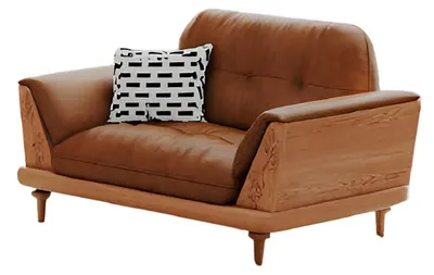 Produktbild von Designer Braun Sessel modern Stilvolle Textil Sitzmöbel Wohnzimmer