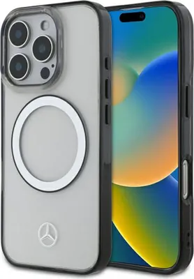 Obrázek produktu pro Pouzdro Magsafe s potiskem loga Mercedes pro Iphone 16 Pro - průhledné