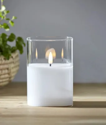 Immagine prodotto di FIAMMA LED BLOCK LIGHT in vetro trasparente / 12,5 cm / Batteria / Timer