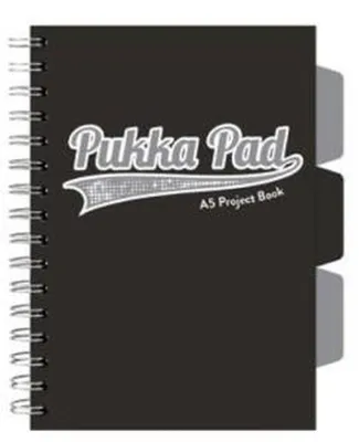 Produktbild von Ringbuch Pukka Pad A5 Project Book Black & Grey, schwarz – Pukka Pads