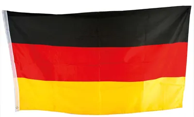 A German flag is shown against a white background.