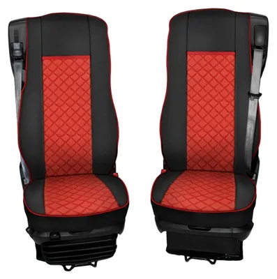 Produktbild von Satz Sitzbezüge Für LKW DAF XG XG+/ XG Plus 1+1 LKW Sitzauflagen Schonbezüge (Rot)