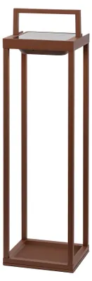 Image de Zafferano - Lanterne Solaire 2 Led 56,4 Cm - Applique Et Lampe De Table 2W Avec Batterie Et Capteur Crépusculaire - Corten