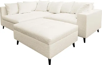 Produktbild von home24 Ecksofa mit Ottomane und Hocker
