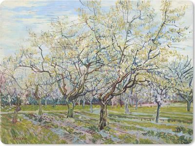 Produktbild von MuchoWow® Mauspad Mousepad Blühender Obstgarten - Vincent van Gogh 23x19 cm - Mousepads - Maus Mat - Pad - Mausunterlage - Schreibtischunterlage - Mauspad