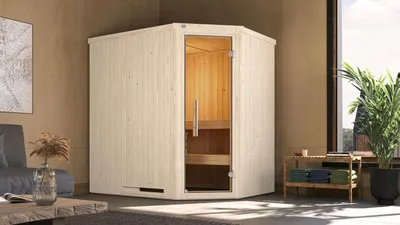 Produktbild von Elementsauna Varberg 1 GT Trend BioS 4,5 weiß x B x T x H x 194 x 144 x 199
