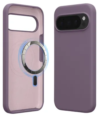 Produktbild von kwmobile Hülle kompatibel mit Google Pixel 10 / Pixel 10 Pro Hülle - magnetisches Silikon Case kompatibel mit MagSafe - Cover gummiert Helle Iris