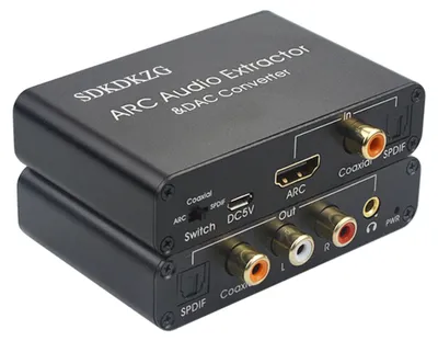Obrázok produktu pre 192 kHz DAC konvertor, HDMI ARC audio extraktor s optickými a koaxiálnymi výstupmi