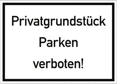 Produktbild von Dreifke® Privatgrundstück Parken verboten!, Alu, 350x250 mm