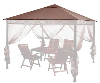 Immagine prodotto di Telo di copertura di ricambio per gazebo da giardino di 3x3 metri, colore taupe