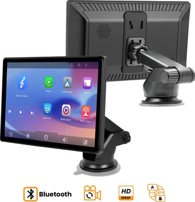 Zdjęcie produktu dla Avizar, 8-calowy ekran dotykowy dla CarPlay i Android Auto, czarny