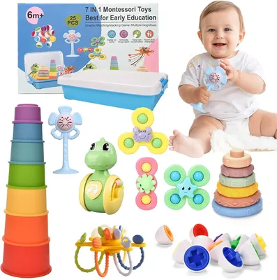 Zdjęcie produktu dla Zabawki Montessori dla niemowląt w wieku 6-18 miesięcy - odpowiednie dla dzieci od 1 roku życia