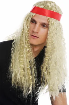 Produktbild von WIG ME UP Perücke Hippie Blond Lang Stirnband Mittelscheitel 31912-FR61