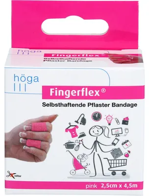 Image de HÖGA-PHARM Fingerflex 2,5 cm x 4,5 m pansements adhésifs roses, 1 pièce