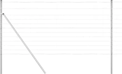 Image de vidaXL Poteau de clôture Galvanisé 50 x 1,2 m Acier