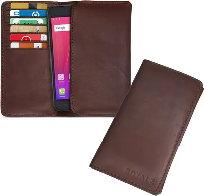 Produktbild von ROYALZ Leder Tasche für ZTE Blade A520 Schutz Etui Brieftasche Portemonnaie Kartenfach