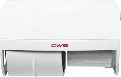 Produktbild von CWS Paradise Toilettenpapierspender 4604000 2 Rollen, Kunststoff, mit Schloss, vormontiert mit Panel, weiß