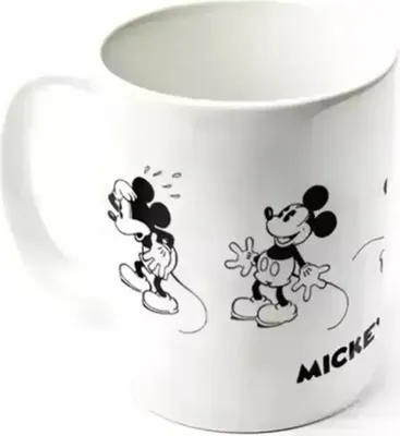 Produktbild von Disney - Kaffeebecher, Vintage PM1634 (Einheitsgröße) (Weiß/Schwarz)