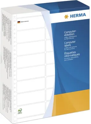 Produktbild von Computeretiketten weiß 210,82x150 mm perforiert Papier matt 1000 St.