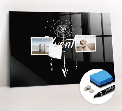 Produktbild von Magnetpinnwand Memoboard - Zubehörsatz - Weißer Marker + Schwamm + Magnete - 60 x 40 cm - Abenteuer