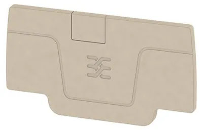 Immagine prodotto di Piastra terminale beige - Piastra terminale / divisoria per morsettiera AEP 2C 2.5