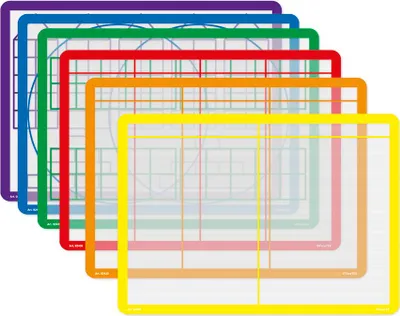 Produktbild von TimeTEX Set Rechenfelder-Folien A3, farbig, 6-tlg.