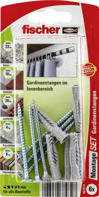 Produktbild von fischer M-Set Gardinenstangen K 5 Stk