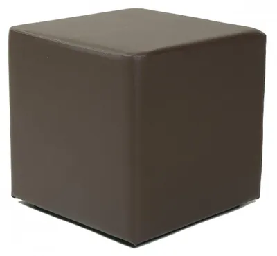 Produktbild von Design Sitzwürfel Kubus I Kunstleder Hocker 45x45x45 cm modern in braun