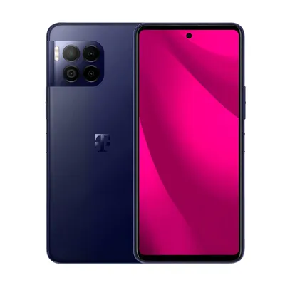 A T-Mobile REVVL 7 PRO 5G smartphone is shown from the front and back.