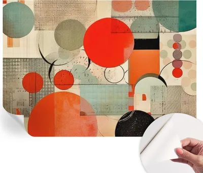 Produktbild von Selbstklebende Wandtapete - Dekorative Tapete für Wohnzimmer - Klebefolie für Wandbilder - Tapetenfolie für Wanddekoration - 208x146 cm - Farbenfrohe Abstraktion